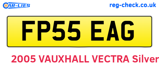 FP55EAG are the vehicle registration plates.