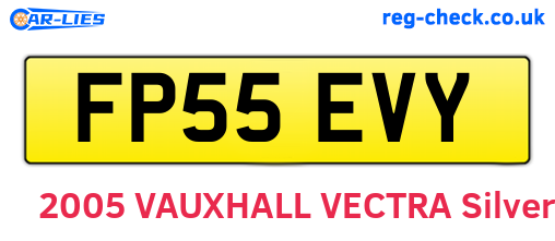 FP55EVY are the vehicle registration plates.