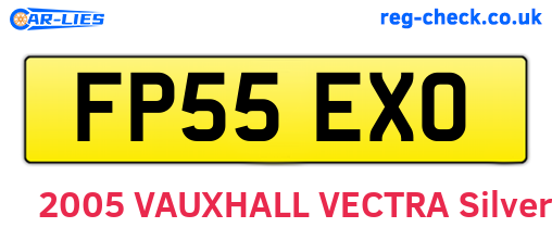 FP55EXO are the vehicle registration plates.