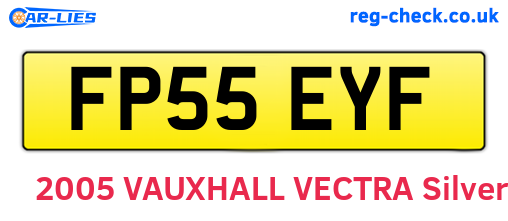 FP55EYF are the vehicle registration plates.
