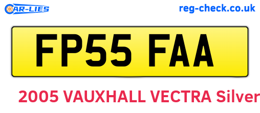 FP55FAA are the vehicle registration plates.