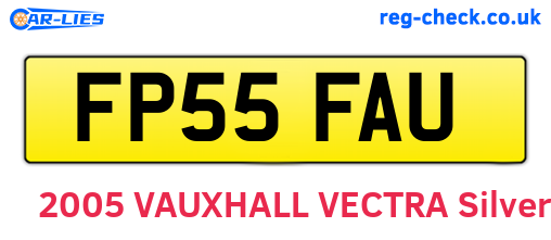 FP55FAU are the vehicle registration plates.
