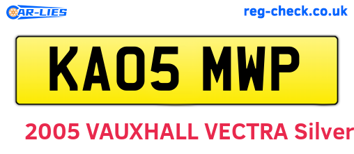 KA05MWP are the vehicle registration plates.