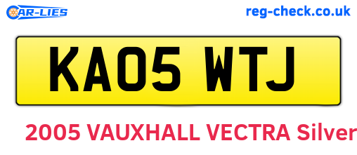 KA05WTJ are the vehicle registration plates.