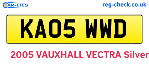 KA05WWD are the vehicle registration plates.