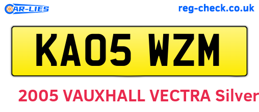 KA05WZM are the vehicle registration plates.