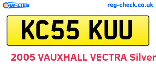 KC55KUU are the vehicle registration plates.
