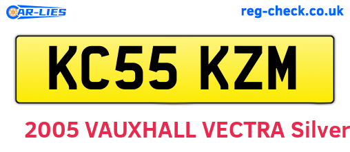 KC55KZM are the vehicle registration plates.
