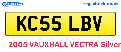 KC55LBV are the vehicle registration plates.