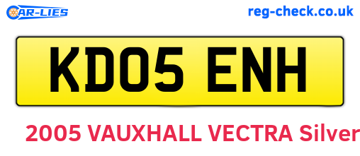 KD05ENH are the vehicle registration plates.