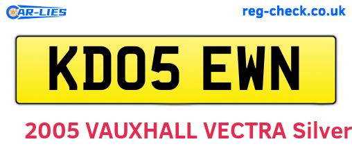 KD05EWN are the vehicle registration plates.
