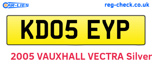 KD05EYP are the vehicle registration plates.