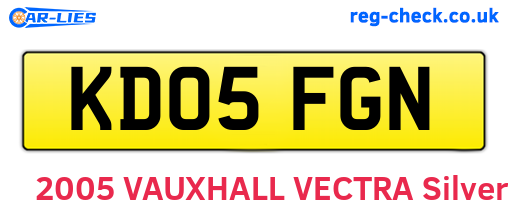 KD05FGN are the vehicle registration plates.