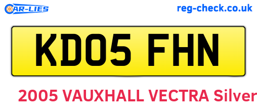 KD05FHN are the vehicle registration plates.