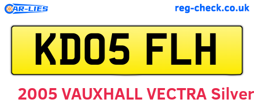 KD05FLH are the vehicle registration plates.