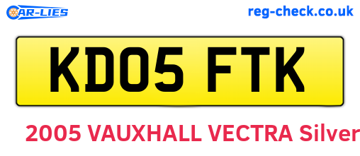 KD05FTK are the vehicle registration plates.