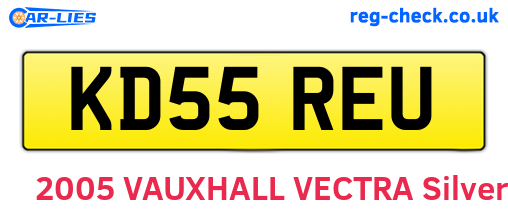KD55REU are the vehicle registration plates.