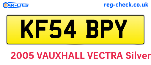 KF54BPY are the vehicle registration plates.