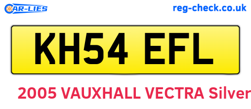 KH54EFL are the vehicle registration plates.