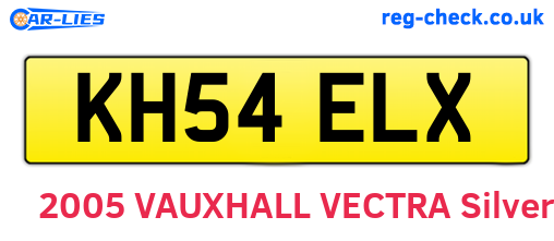 KH54ELX are the vehicle registration plates.