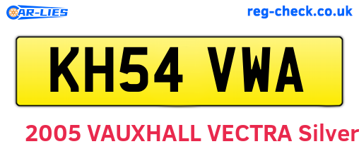 KH54VWA are the vehicle registration plates.
