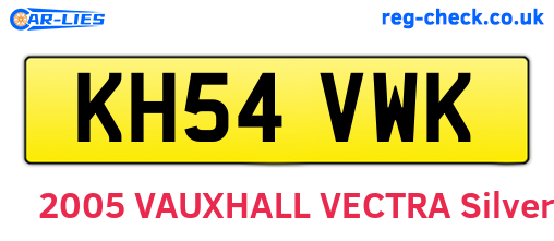 KH54VWK are the vehicle registration plates.