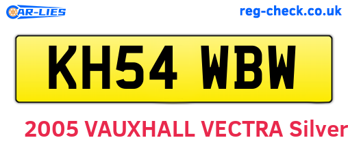 KH54WBW are the vehicle registration plates.
