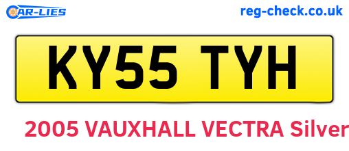 KY55TYH are the vehicle registration plates.