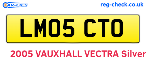 LM05CTO are the vehicle registration plates.
