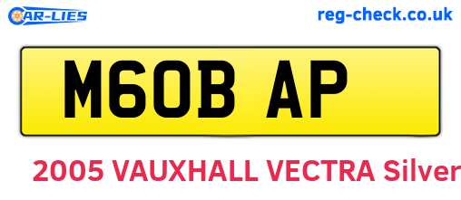 M60BAP are the vehicle registration plates.