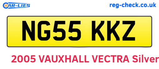 NG55KKZ are the vehicle registration plates.