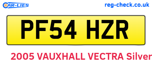 PF54HZR are the vehicle registration plates.