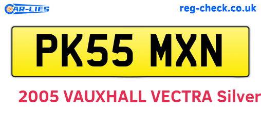 PK55MXN are the vehicle registration plates.