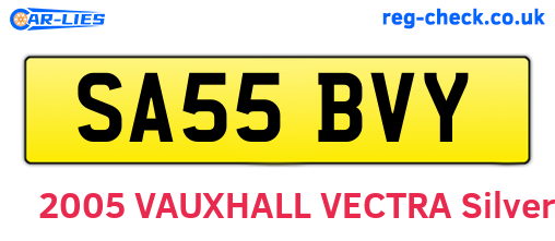 SA55BVY are the vehicle registration plates.