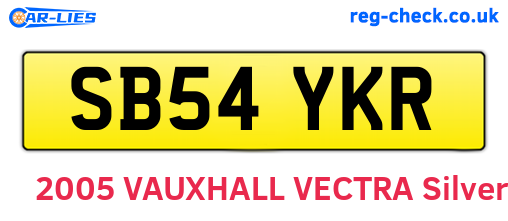SB54YKR are the vehicle registration plates.