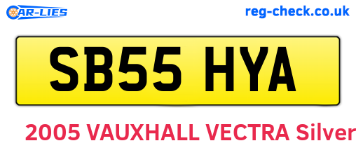 SB55HYA are the vehicle registration plates.