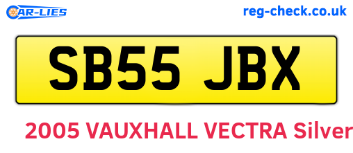 SB55JBX are the vehicle registration plates.