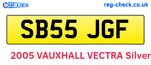 SB55JGF are the vehicle registration plates.