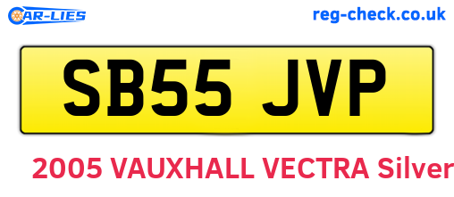 SB55JVP are the vehicle registration plates.