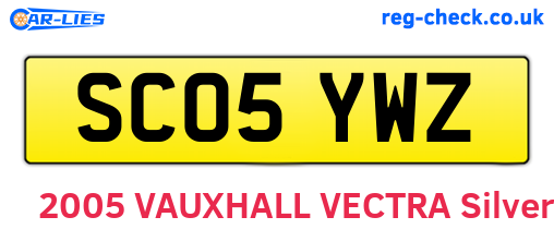 SC05YWZ are the vehicle registration plates.