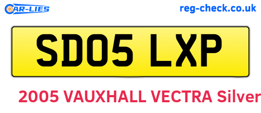 SD05LXP are the vehicle registration plates.