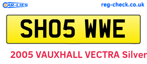 SH05WWE are the vehicle registration plates.