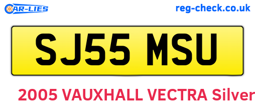 SJ55MSU are the vehicle registration plates.
