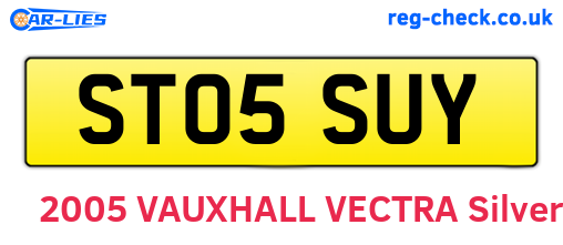 ST05SUY are the vehicle registration plates.