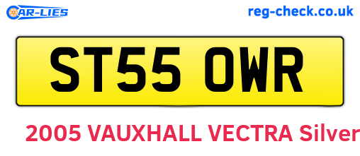 ST55OWR are the vehicle registration plates.