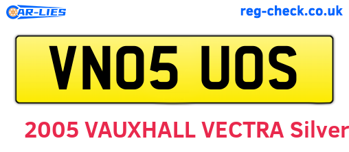 VN05UOS are the vehicle registration plates.