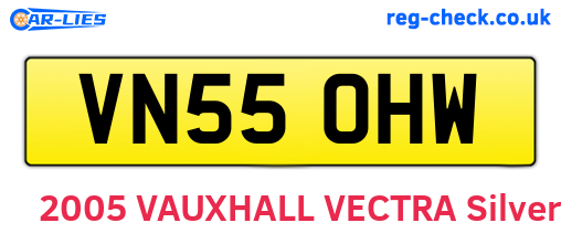 VN55OHW are the vehicle registration plates.