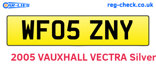 WF05ZNY are the vehicle registration plates.