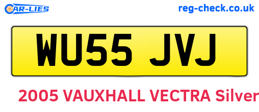 WU55JVJ are the vehicle registration plates.