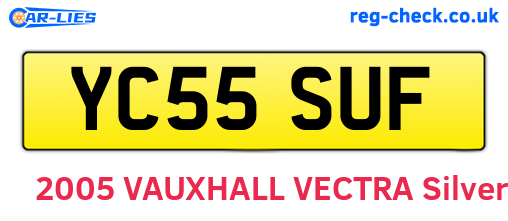 YC55SUF are the vehicle registration plates.